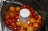 tomatoes in processor