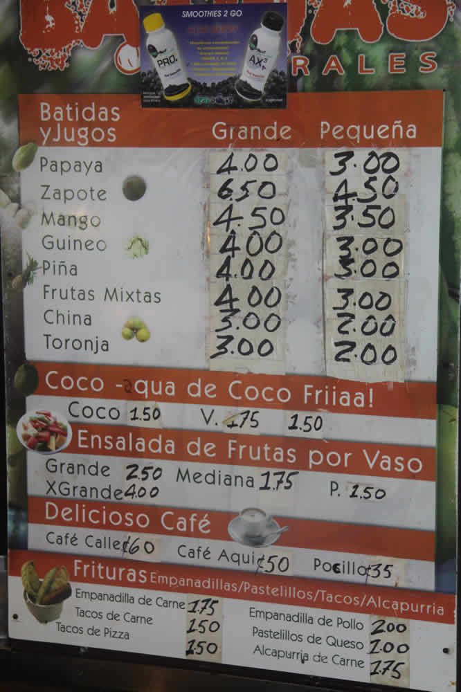 Plaza de Mercado fruit smoothies