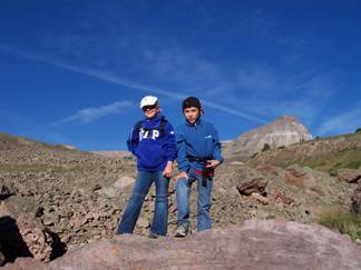 Ari and Tosh outdoors