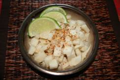 jicama salad with crushed pepper