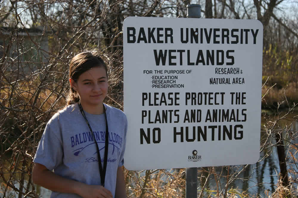 Baker wetlands sign