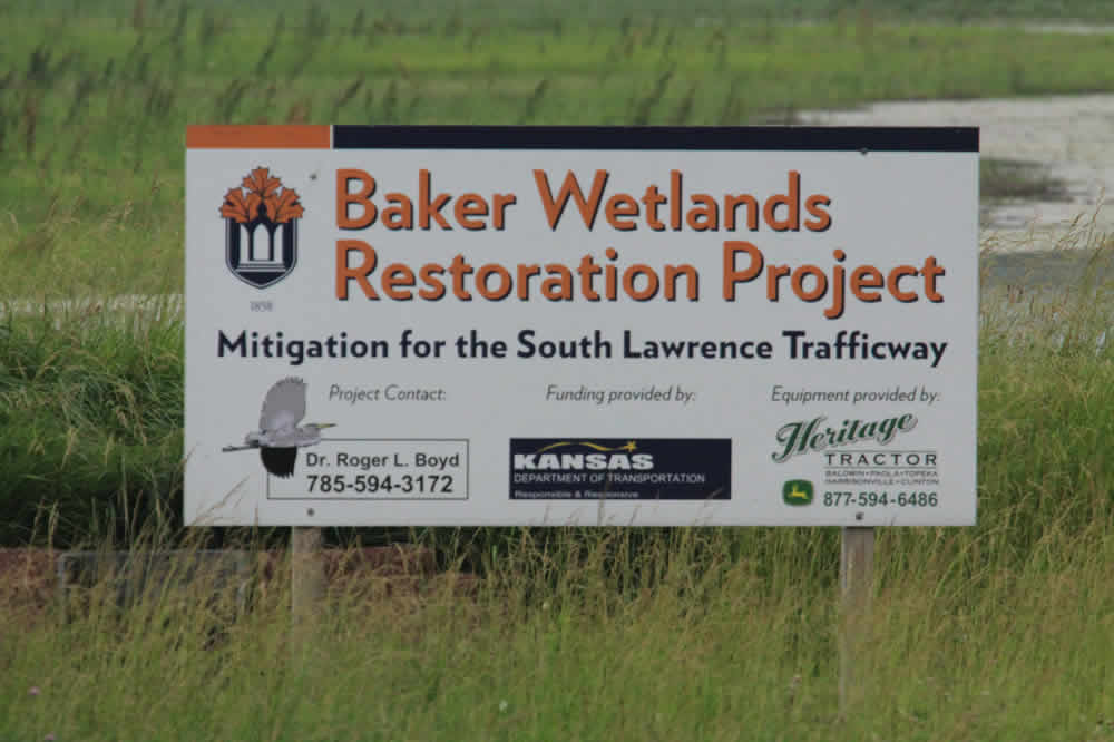 new Baker wetlands sign