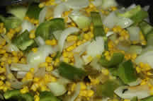 corn and onions for salsa